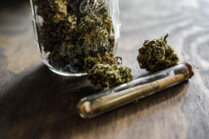 Cannabis flower and preroll displayed to represent mindful cannabis habits and intentional consumption